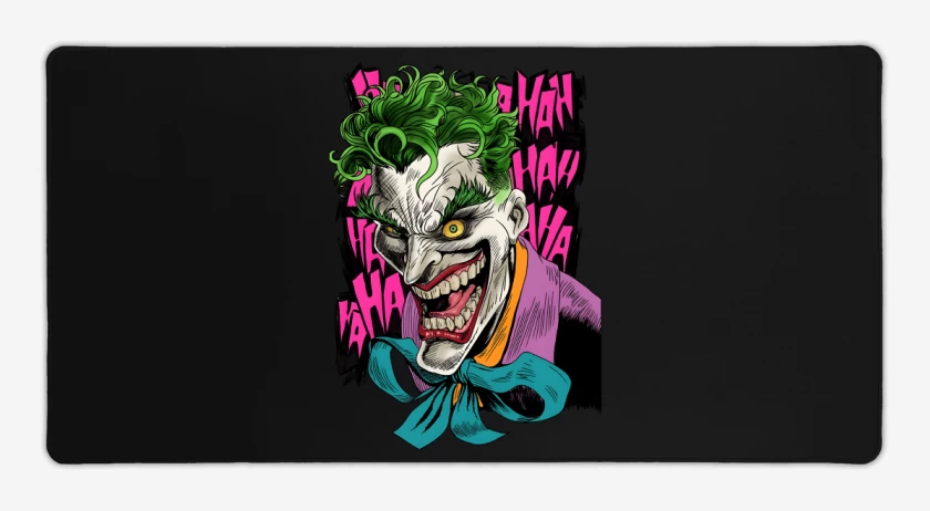 Mouse pad Gamer Negro de Joker de la Risa