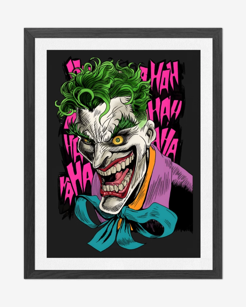 Cuadro decorativo Negro de Joker de la Risa