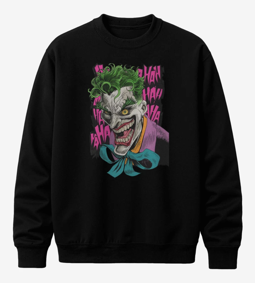 Poleron polo Negro de Joker de la Risa