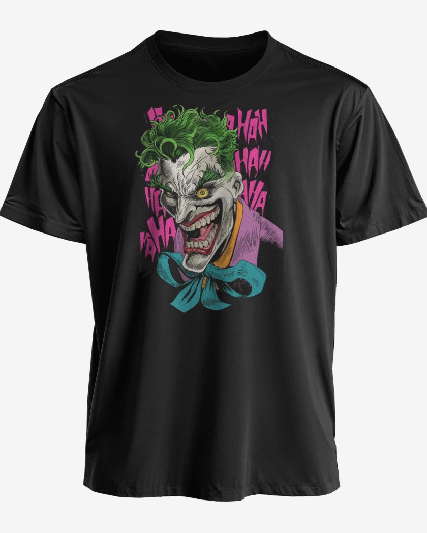Polera premium Negro de Joker de la Risa