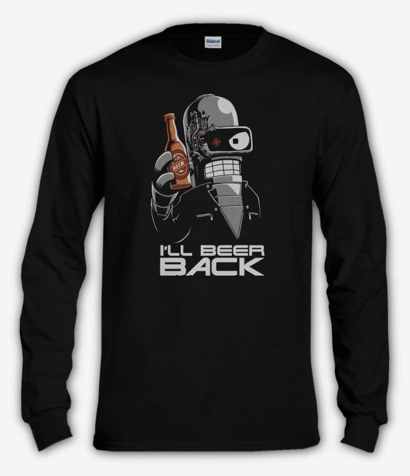 Polera manga larga Negro de Ill Beer Back 