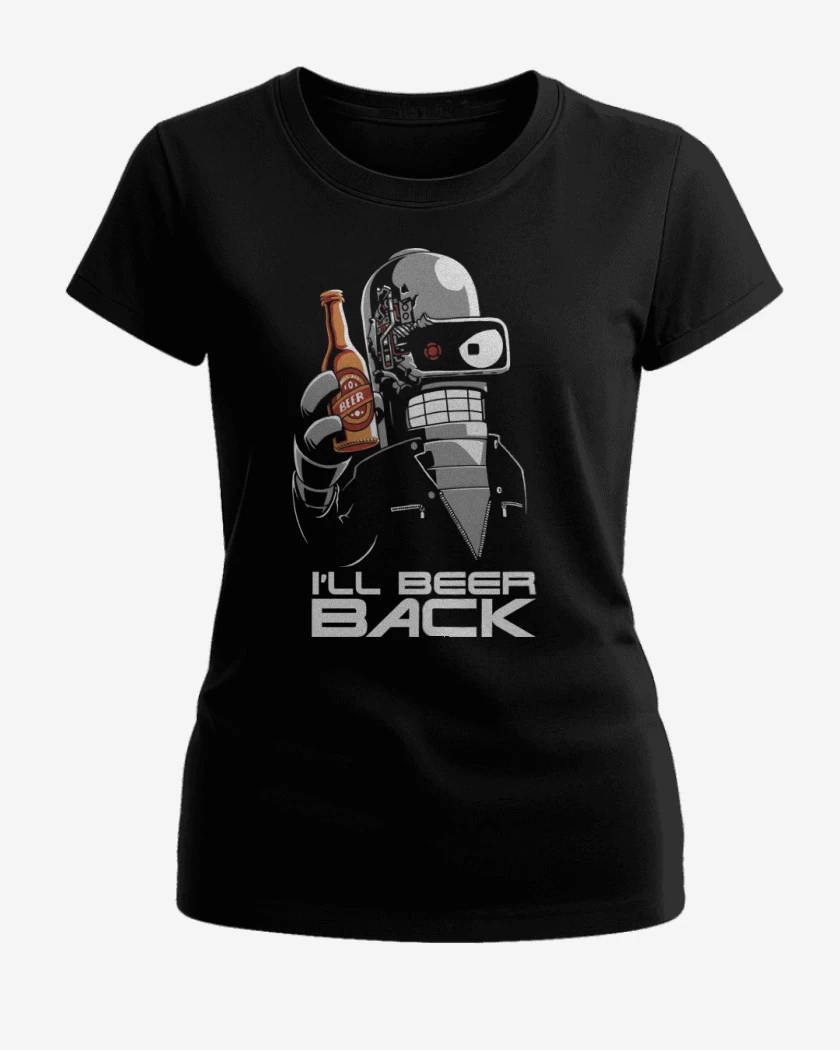 Polera de Mujer Negro de Ill Beer Back 