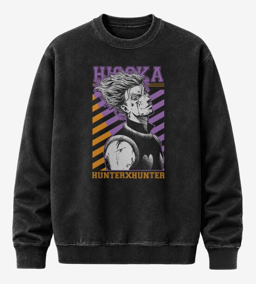 Poleron Polo Acid Wash Negro de Cazador Hisoka