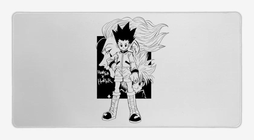 Mouse pad Gamer Blanco de Gon x Kilua x Hisoka