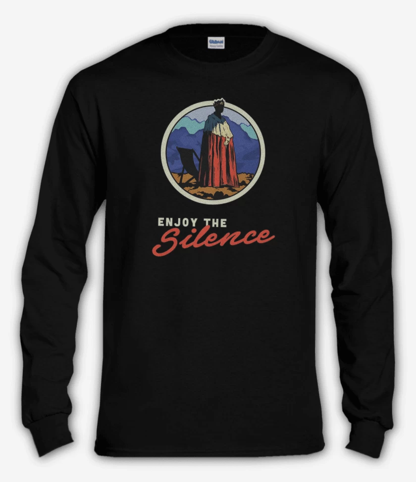 Polera manga larga Negro de Enjoy the silence