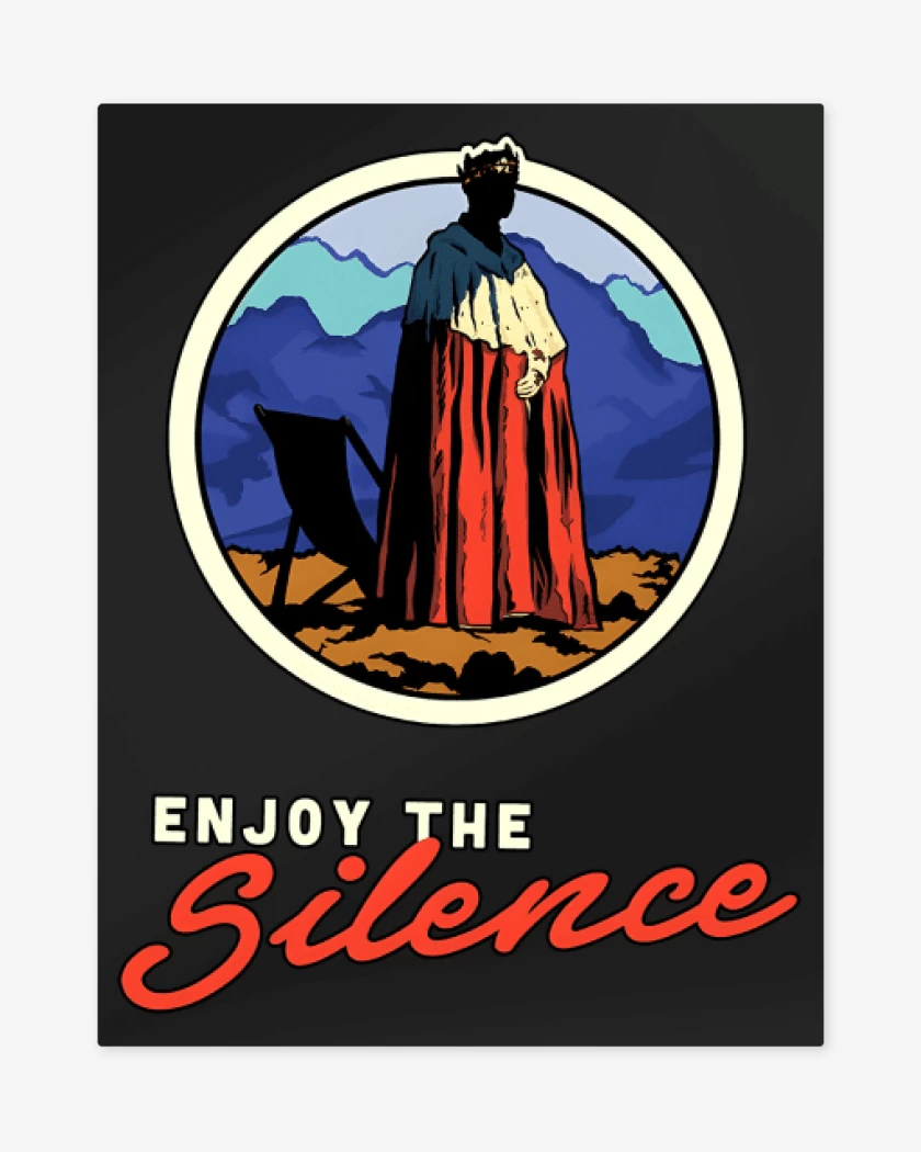 Print metalico Negro de Enjoy the silence