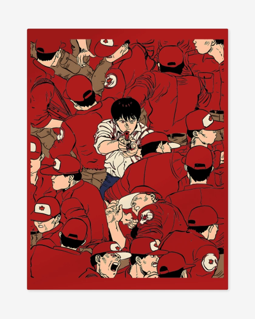Print metalico Rojo de Neo Tokio III