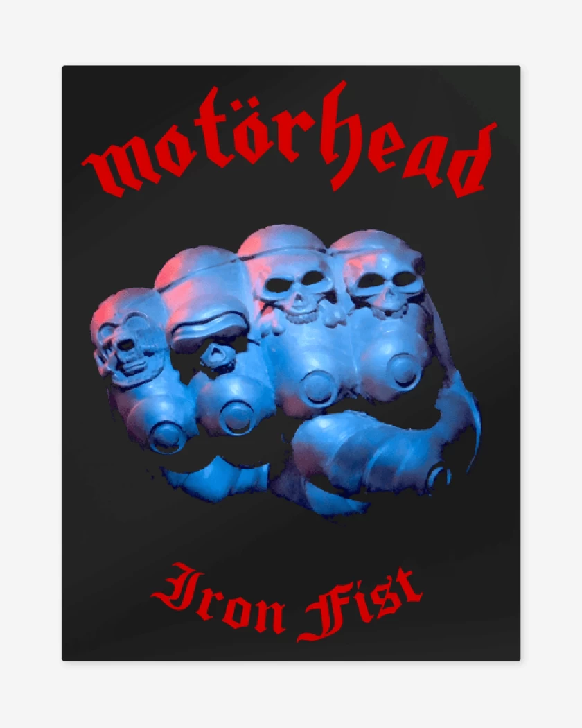 Print metalico Negro de Iron Fist 