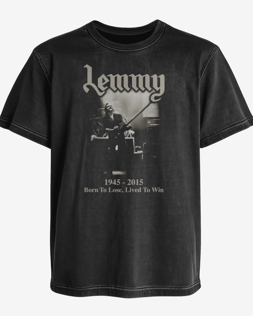 Polera desgastada Negro de Lived to Win