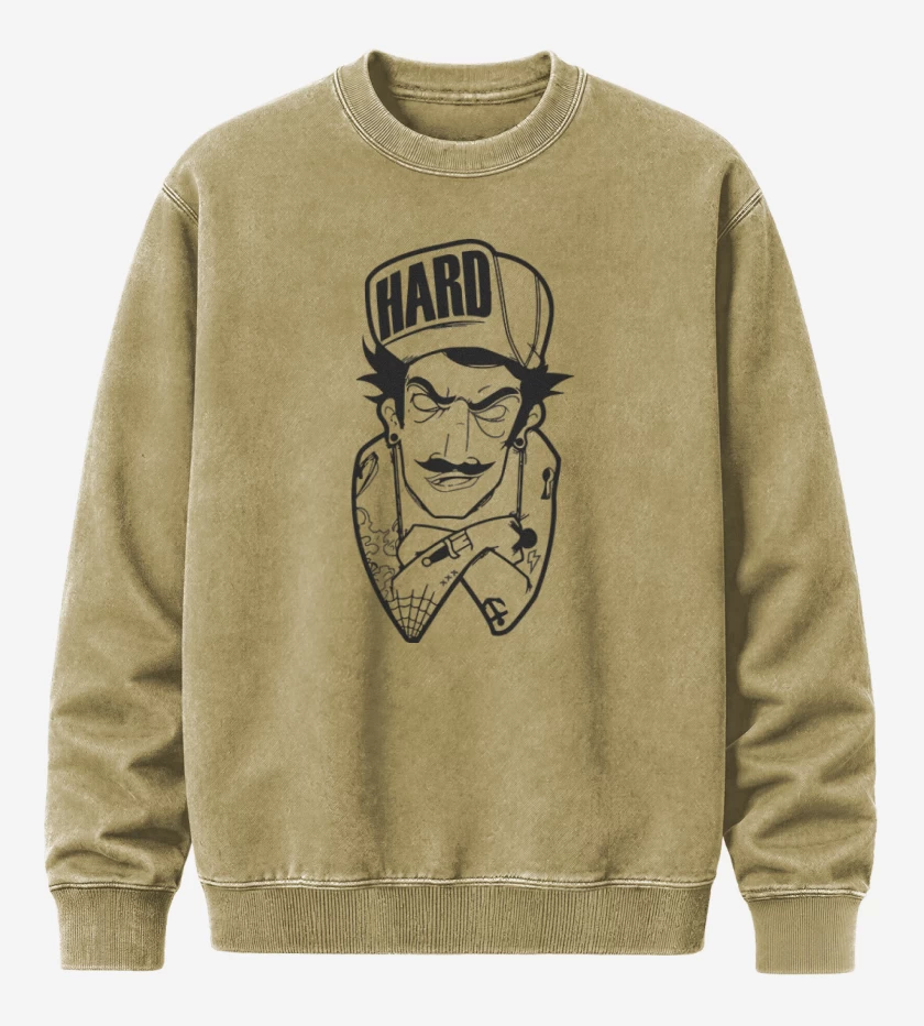 Poleron Polo Acid Wash Beige de Hard
