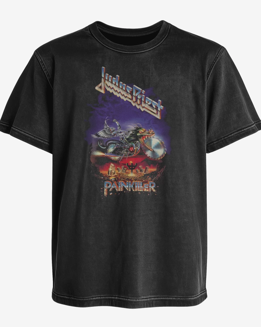 Polera desgastada Negro de Painkiller 