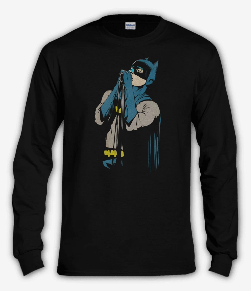 Polera manga larga Negro de Batcurtis