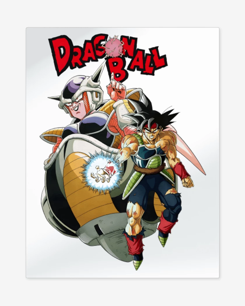 Print metalico Blanco de La Leyenda de Bardock