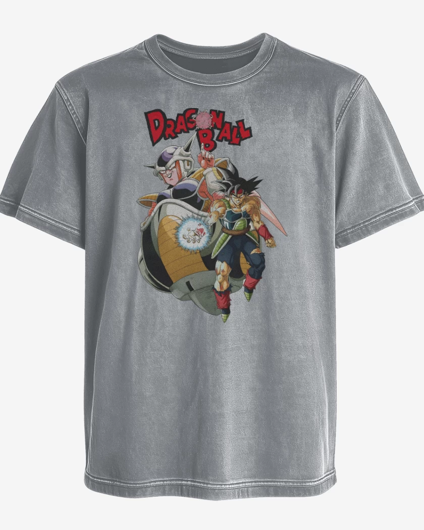 Polera desgastada Gris Melange de La Leyenda de Bardock