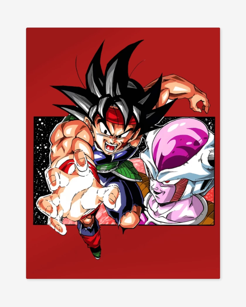 Print metalico Rojo de El Saiyajin Bardock 