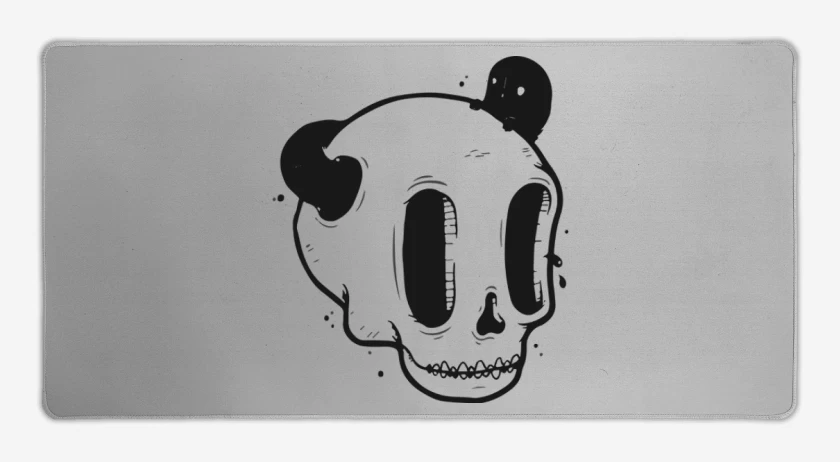 Mouse pad Gamer Gris Melange de Black Skull
