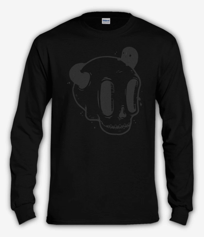 Polera manga larga Negro de Black Skull