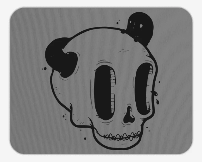 Mousepad Black Skull