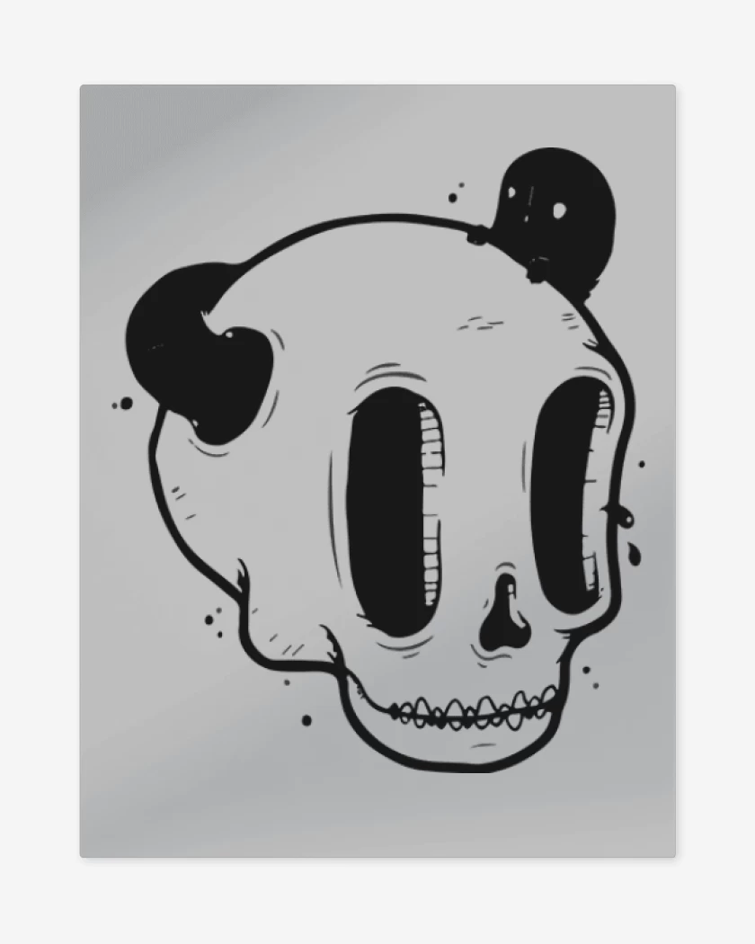 Print metalico Gris Melange de Black Skull