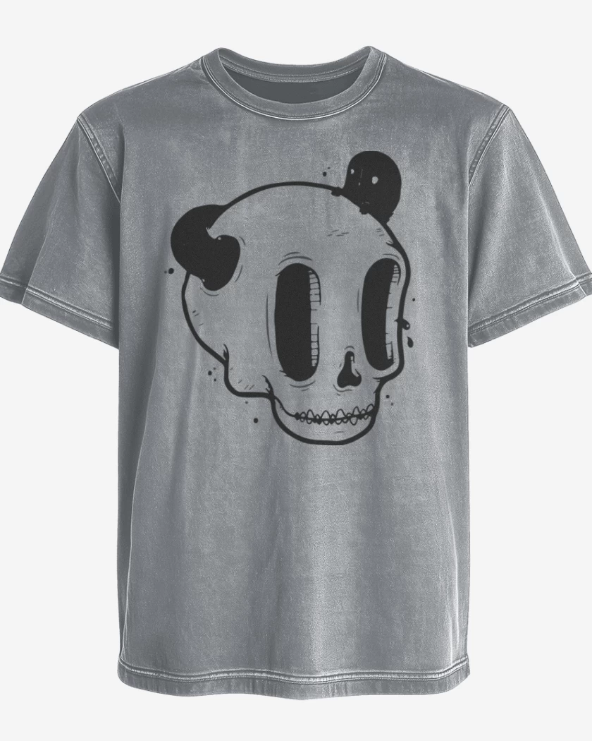Polera desgastada Black Skull
