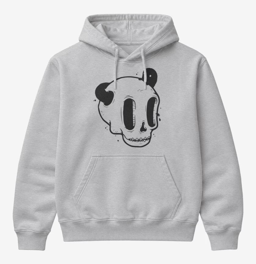 Poleron Canguro básico Gris Melange de Black Skull