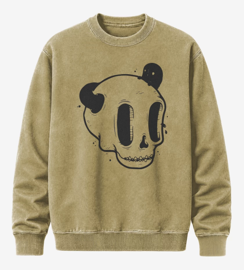 Poleron Polo Acid Wash Beige de Black Skull