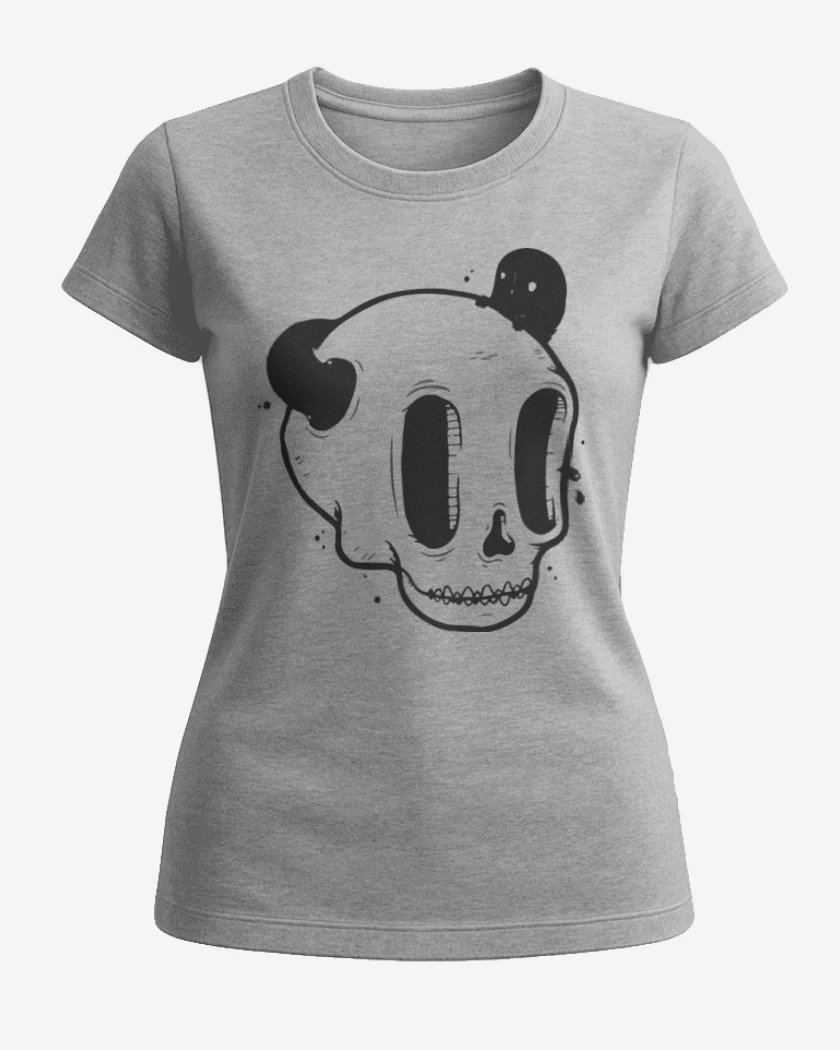 Polera de Mujer Gris Melange de Black Skull