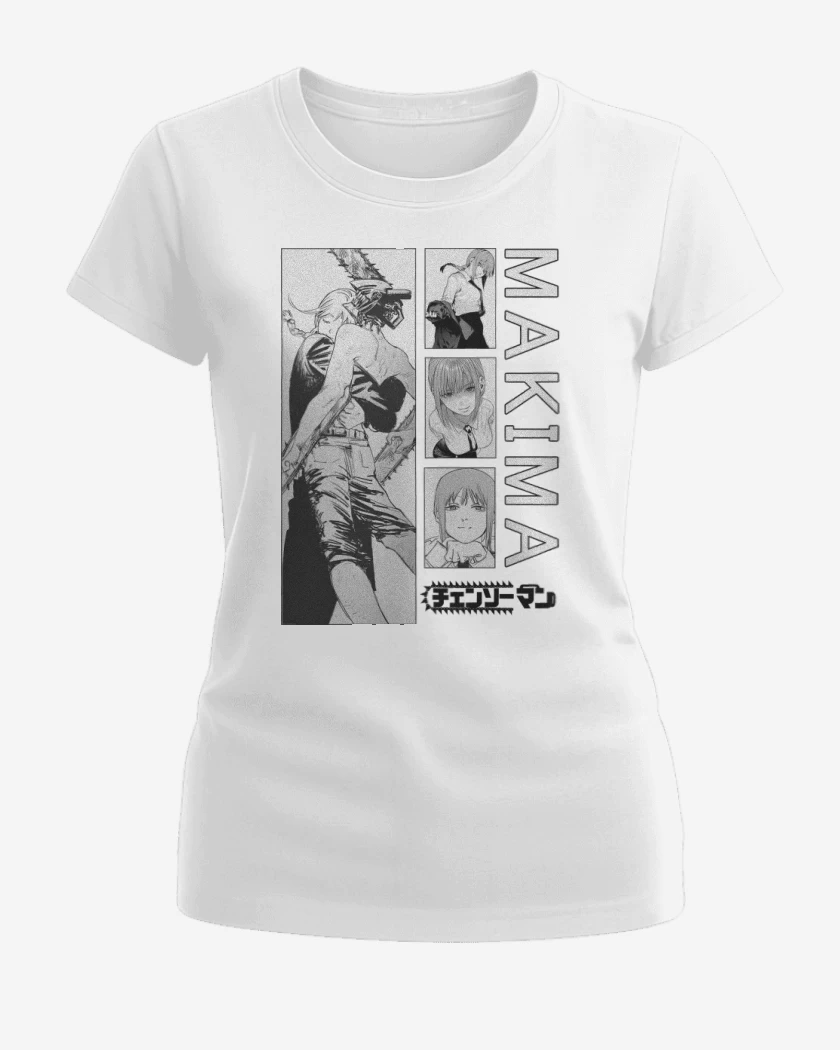 Polera de Mujer Blanco de Demonio Makima