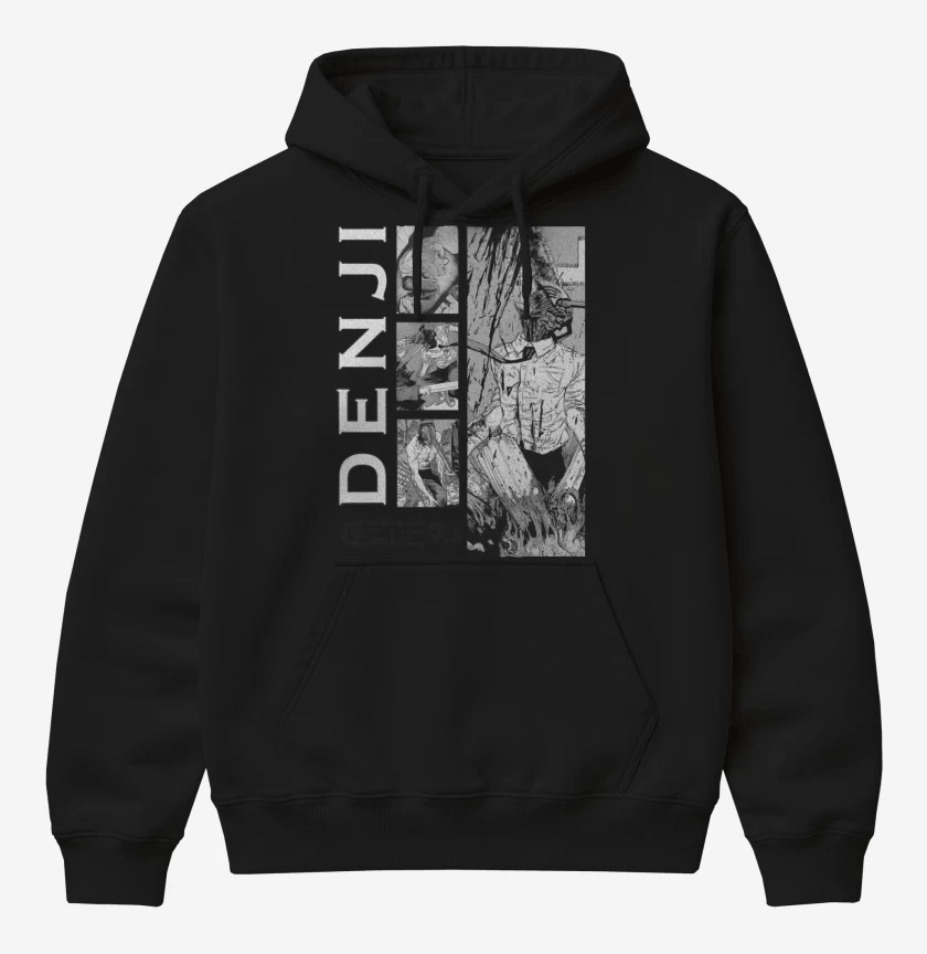 Poleron Canguro básico Negro de Demonio Denji