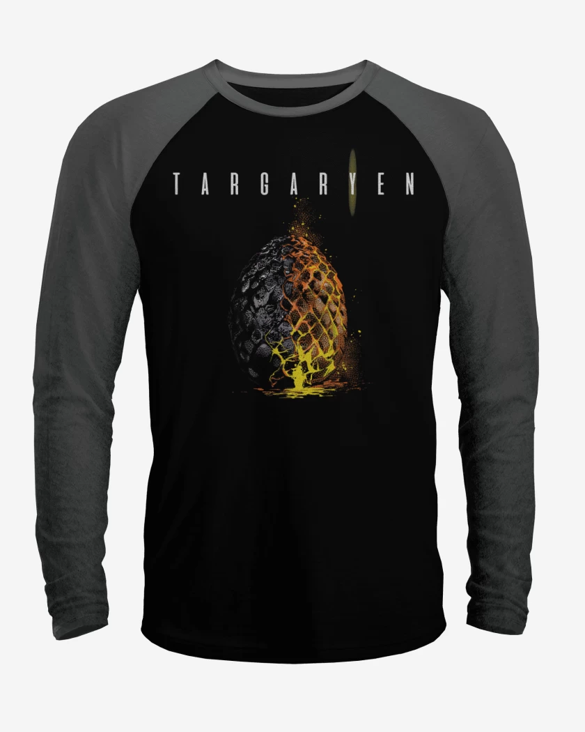 Polera Raglan Negro / Negro Heather de Targalien