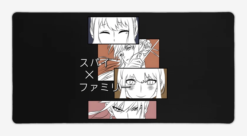 Mouse pad Gamer Negro de Yor Forger