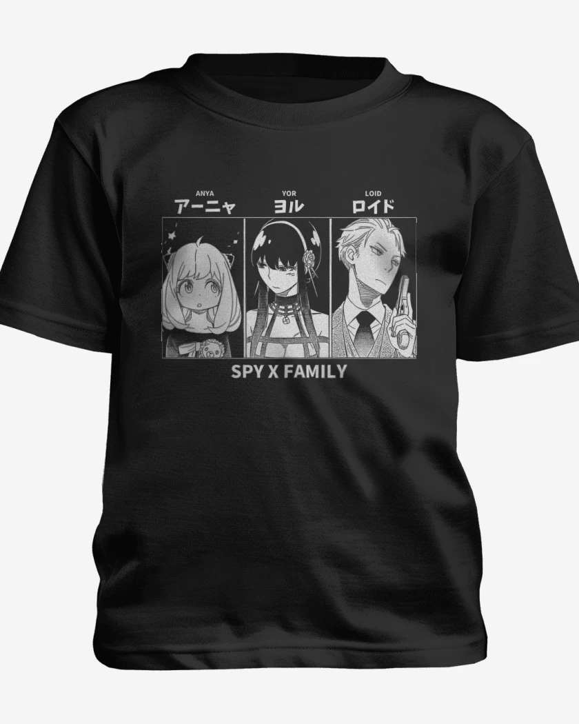 Polera de niño Negro de Anya x Yor x Loid