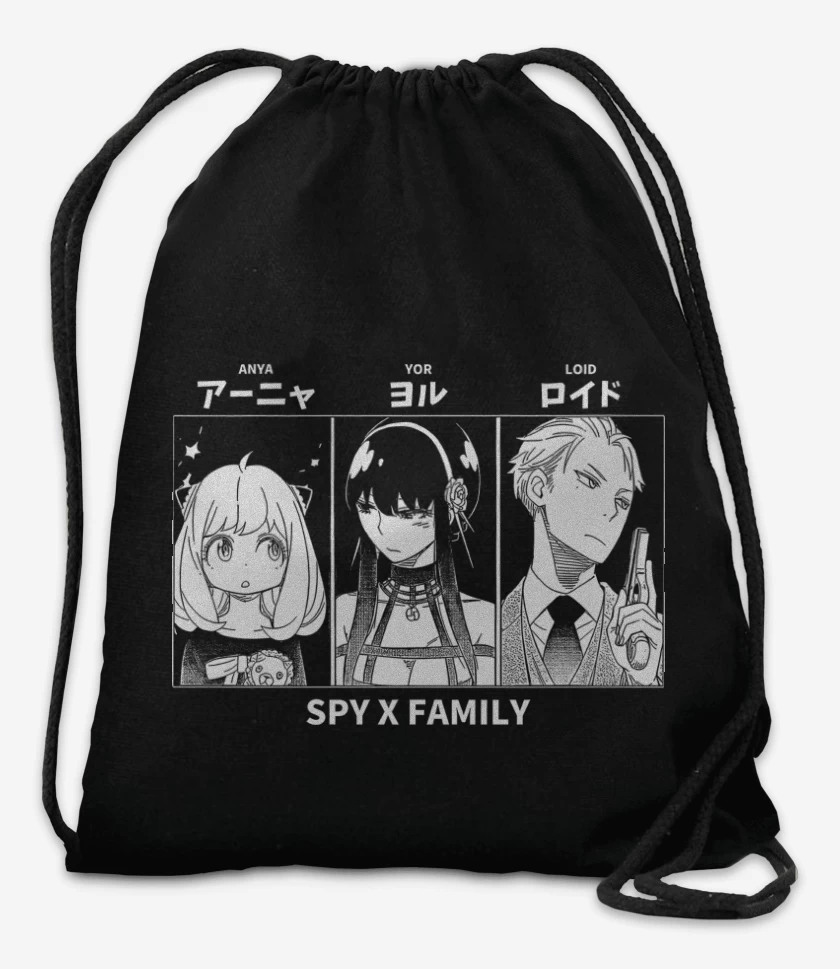 Mochila Negro de Anya x Yor x Loid