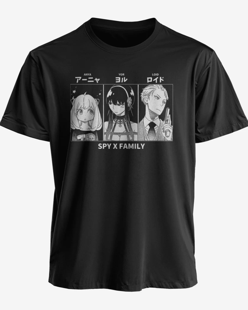 Polera premium Negro de Anya x Yor x Loid