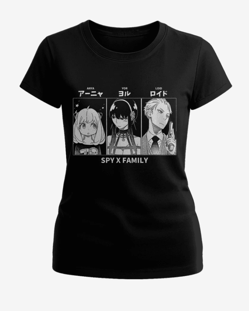 Polera de Mujer Negro de Anya x Yor x Loid