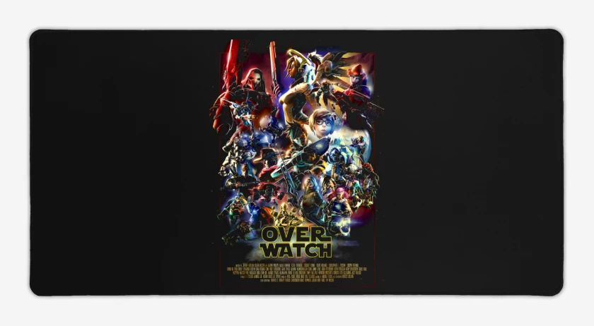 Mouse pad Gamer Negro de Over Wars