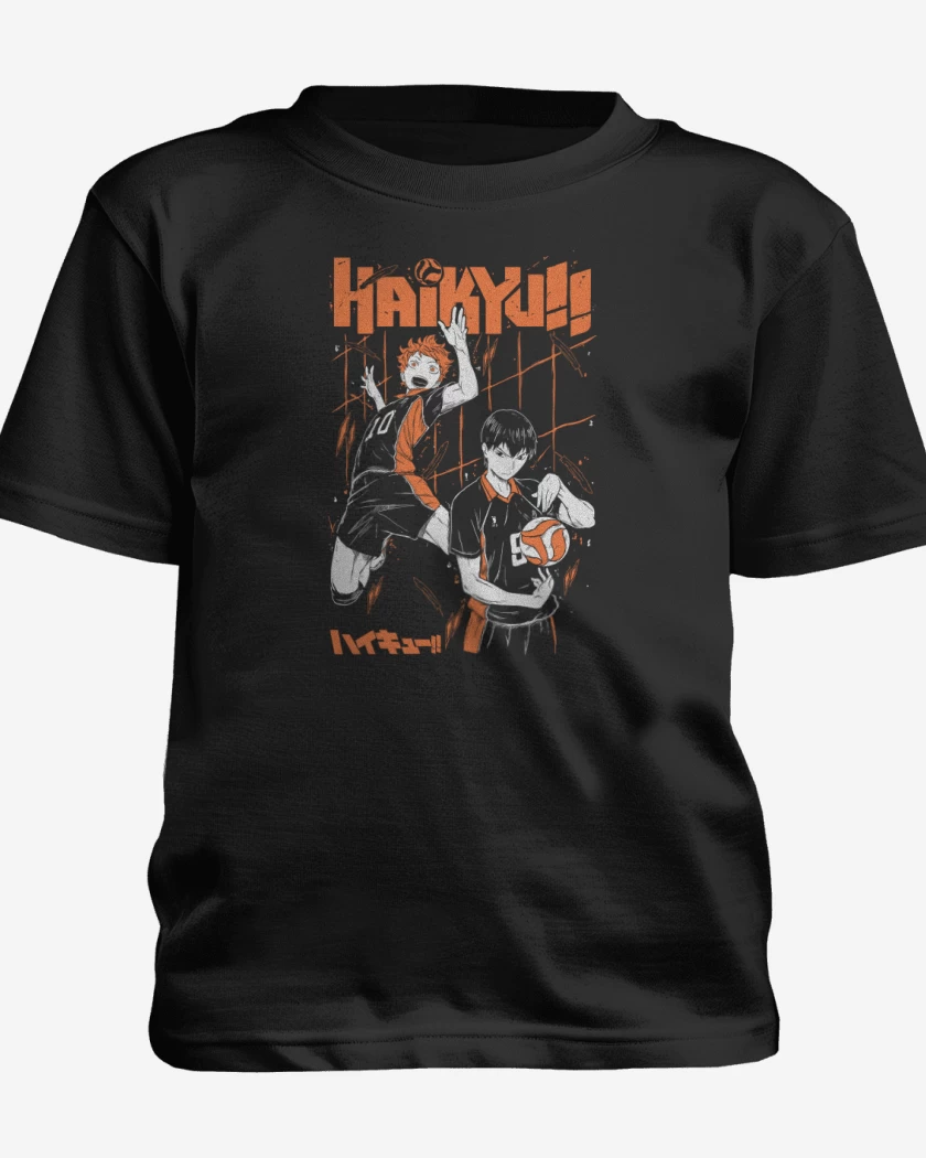Polera de niño Negro de Hinata x Kageyama