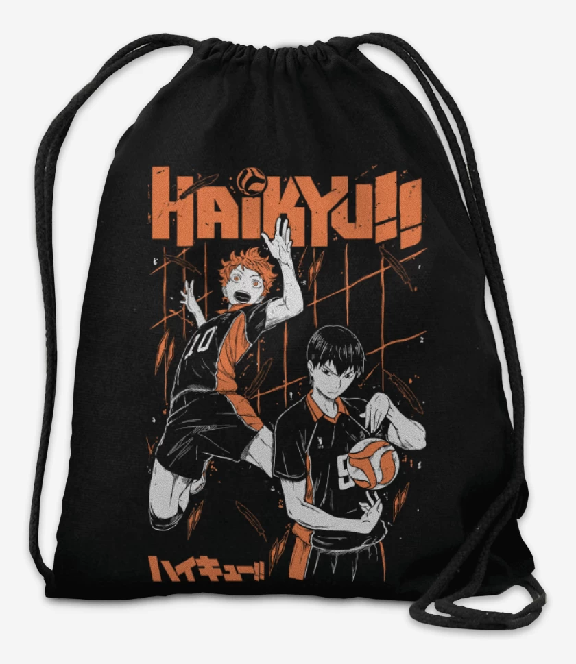 Mochila Negro de Hinata x Kageyama