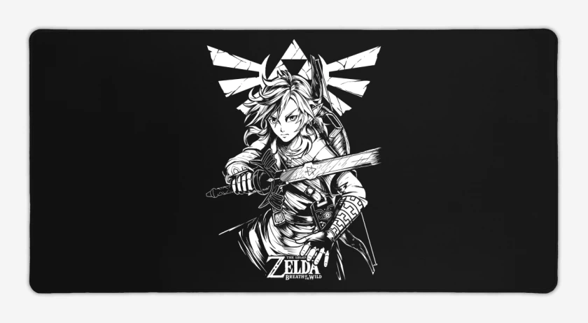 Mouse pad Gamer Negro de Link of the Wild