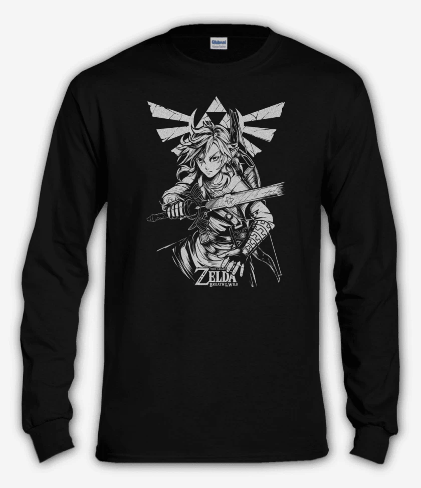 Polera manga larga Negro de Link of the Wild