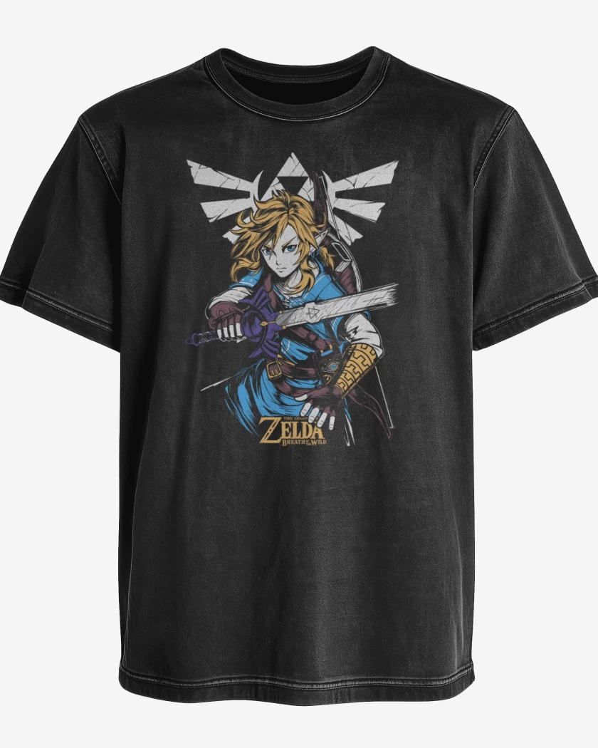 Polera desgastada Link of the Wild Full Color