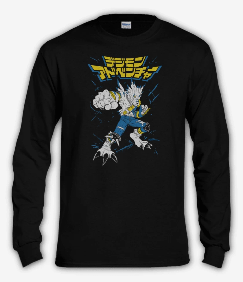 Polera manga larga Negro de WereGarurumon