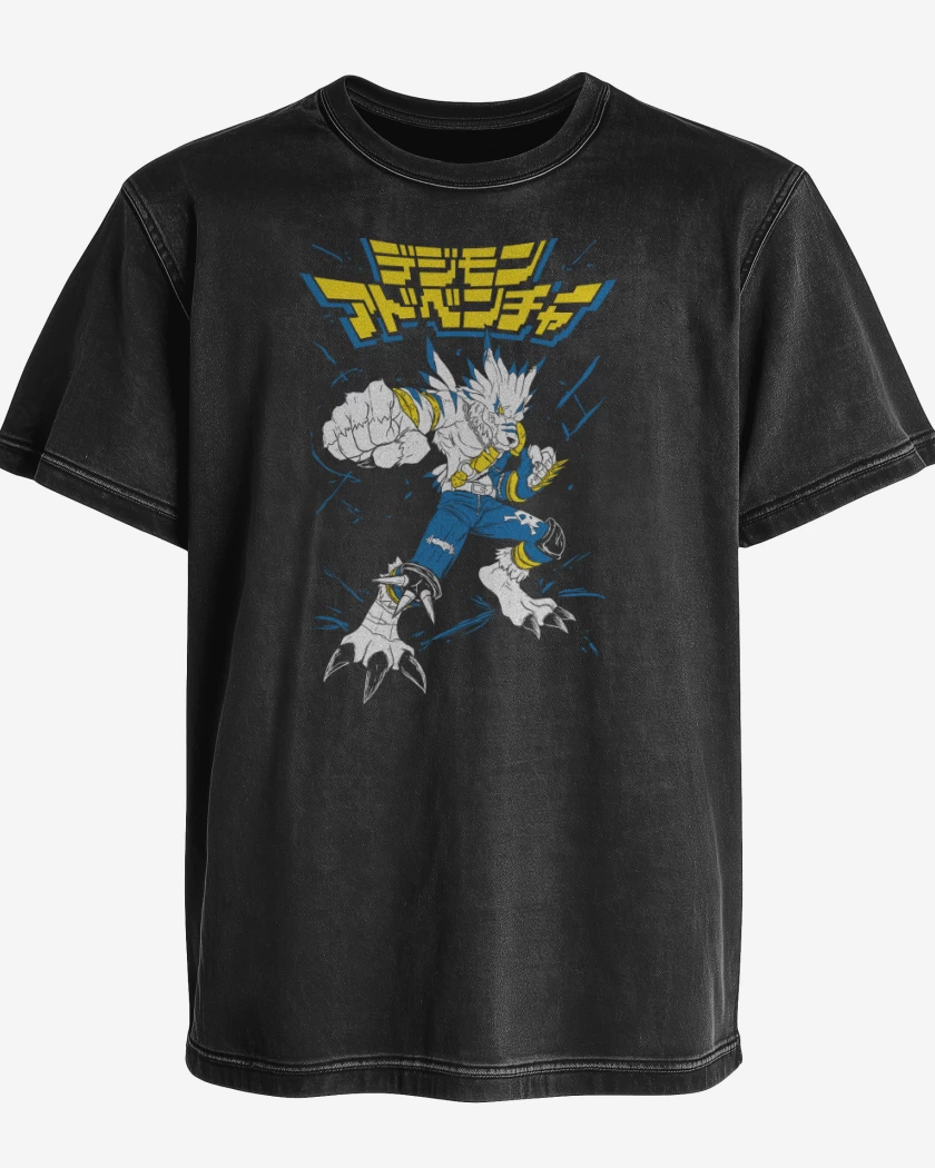 Polera desgastada WereGarurumon