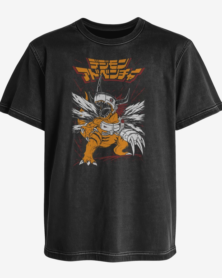 Polera desgastada MetalGraymon