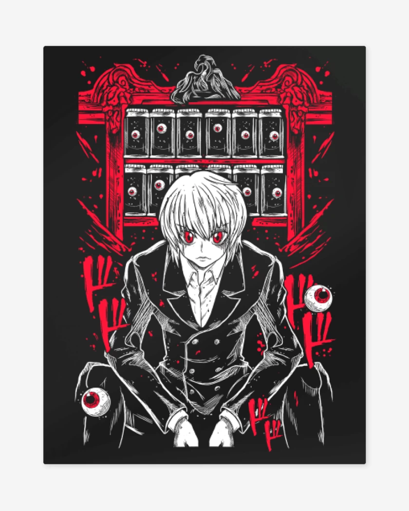 Print metalico Negro de Kurapika
