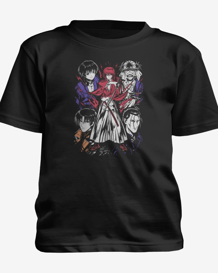 Polera de niño Negro de Rurouni Kenshin