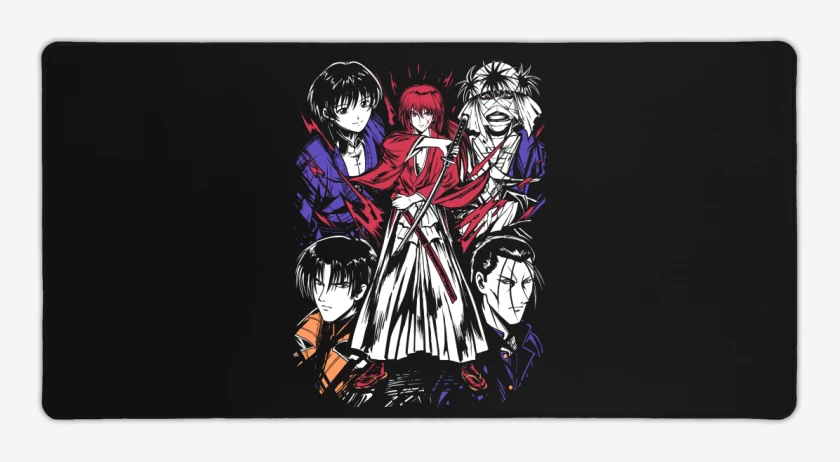Mouse pad Gamer Negro de Rurouni Kenshin