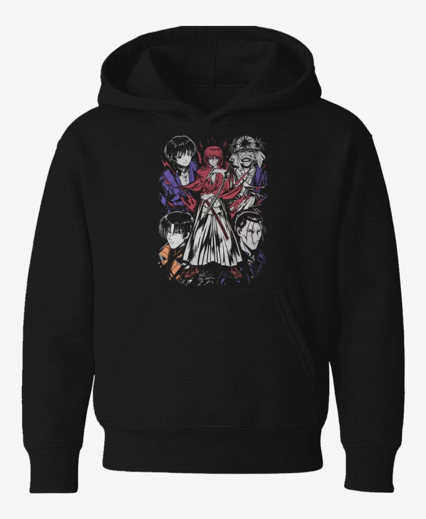 Poleron de niño Negro de Rurouni Kenshin