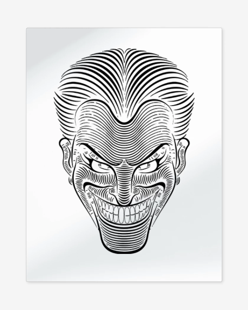 Print metalico Blanco de Bromista lineas