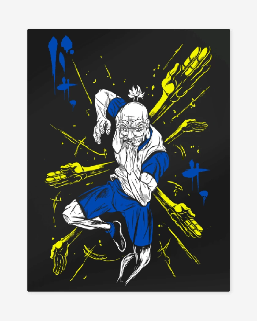 Print metalico Negro de Netero Isaac